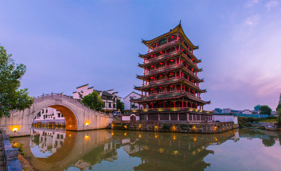 肥西县三河古镇望月阁景点(图源:三河古镇旅游官博)