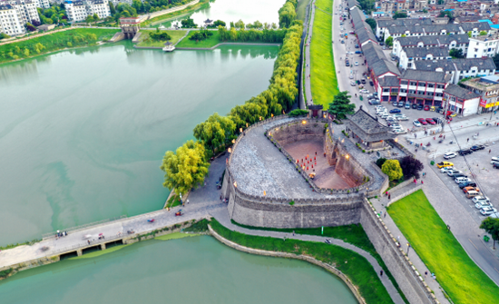 淮南市寿县古城 航拍(图源:安徽省文化和旅游厅)