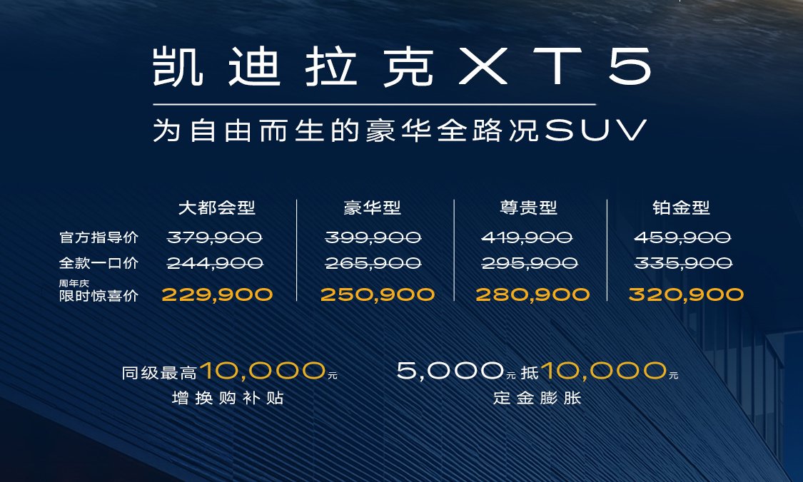 2025成都车展：凯迪拉克全新XT5限时22.99万起