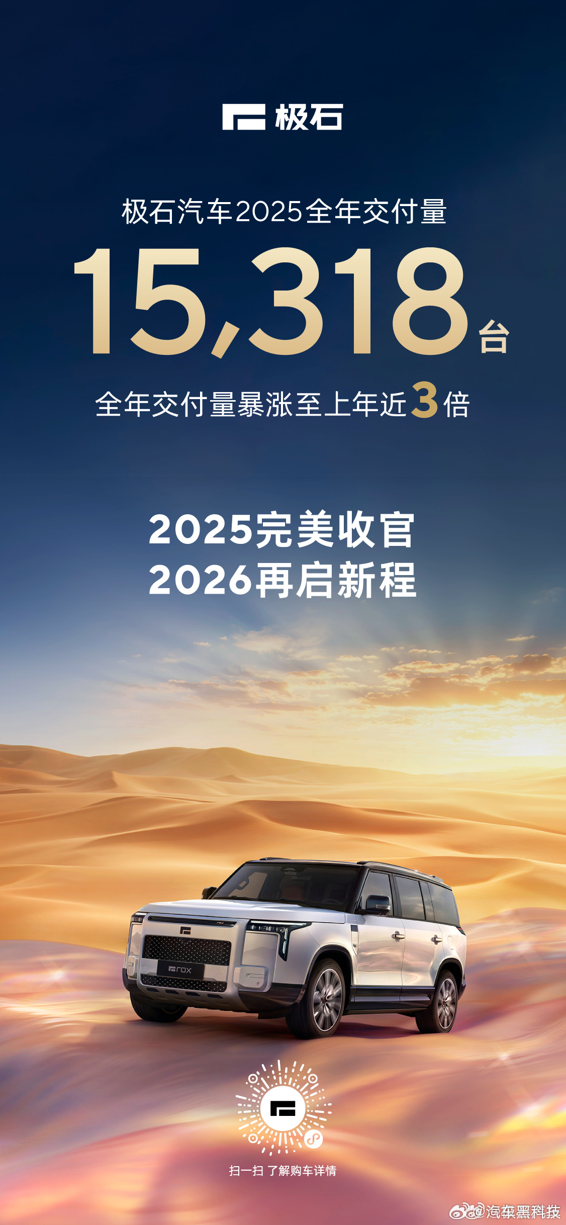 极石汽车12月交付2528台