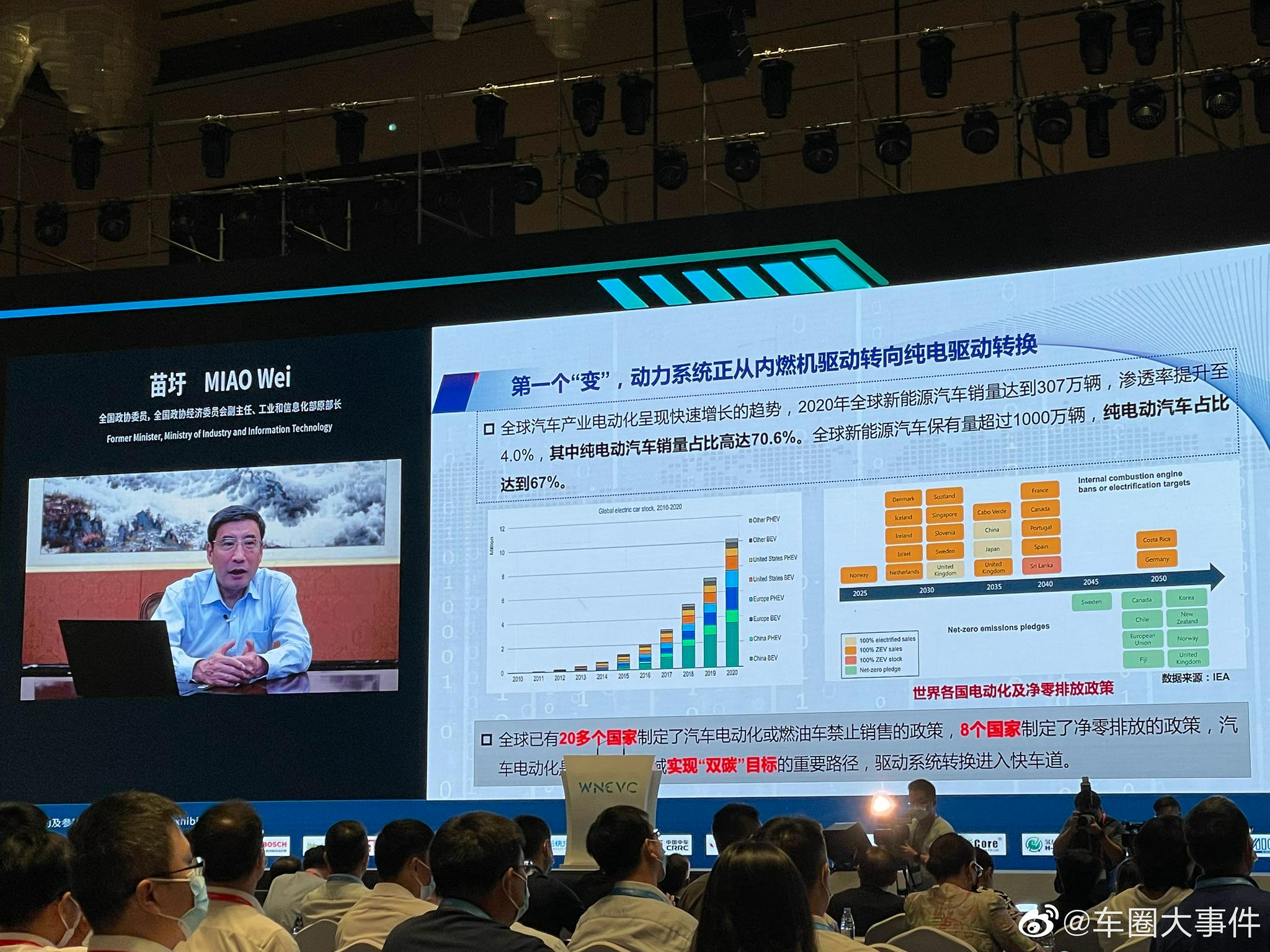 苗圩:电动化、网联化、智能化是新能源汽车未来发展主要方向