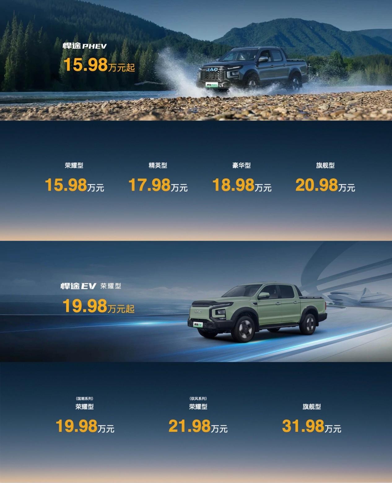 2025成都车展：江淮悍途PHEV/悍途EV上市