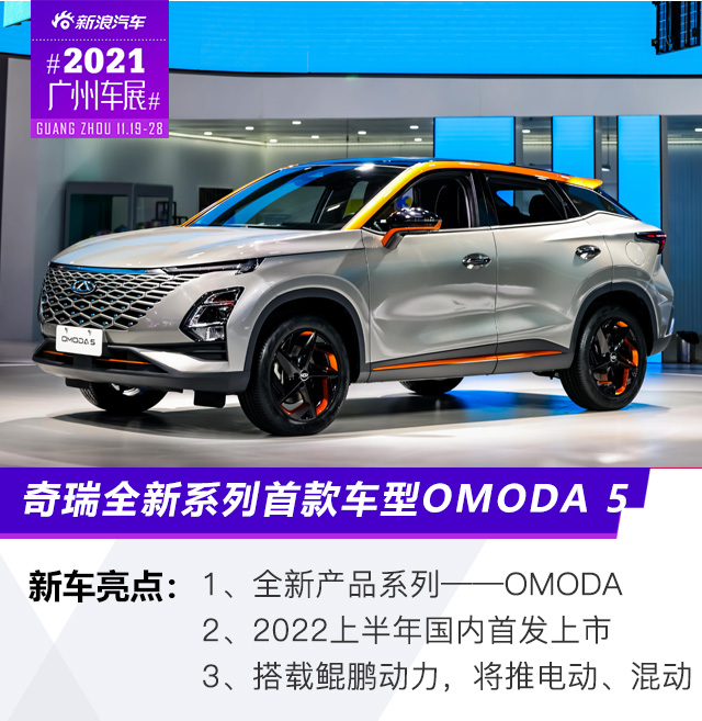 2021广州车展：奇瑞全新系列首款车型OMODA 5首发亮相