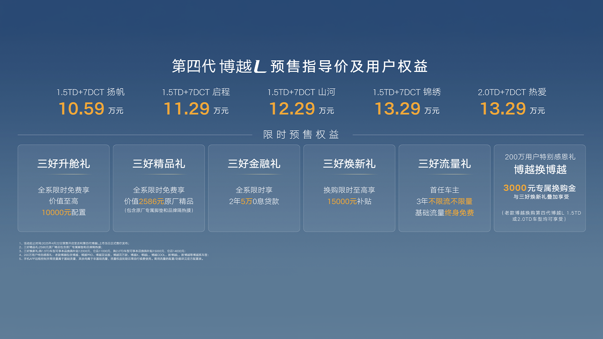 吉利第四代博越L开启预售 10.59-13.29万元