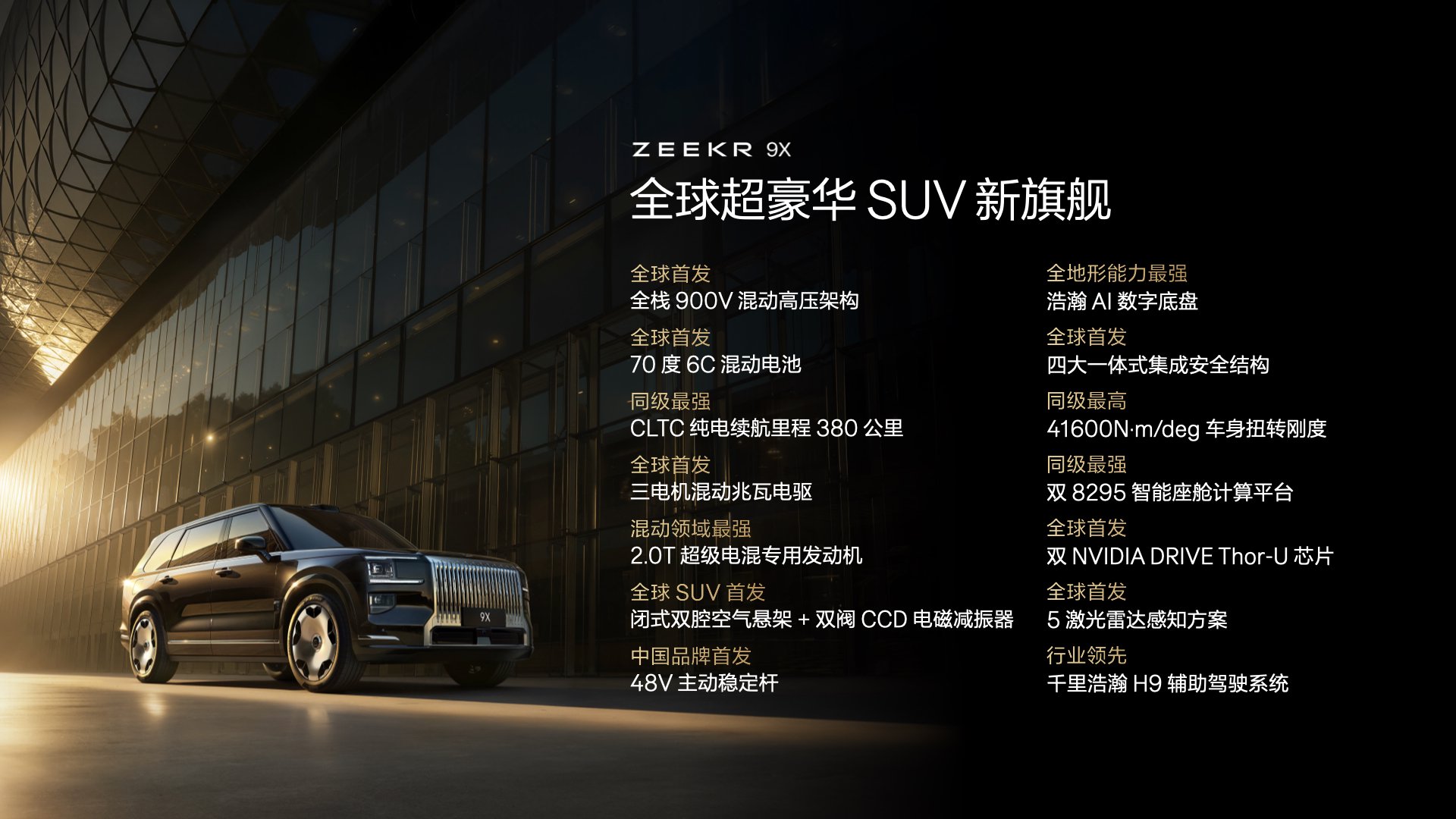 2025成都车展：极氪9X预售47.99-56.99万元