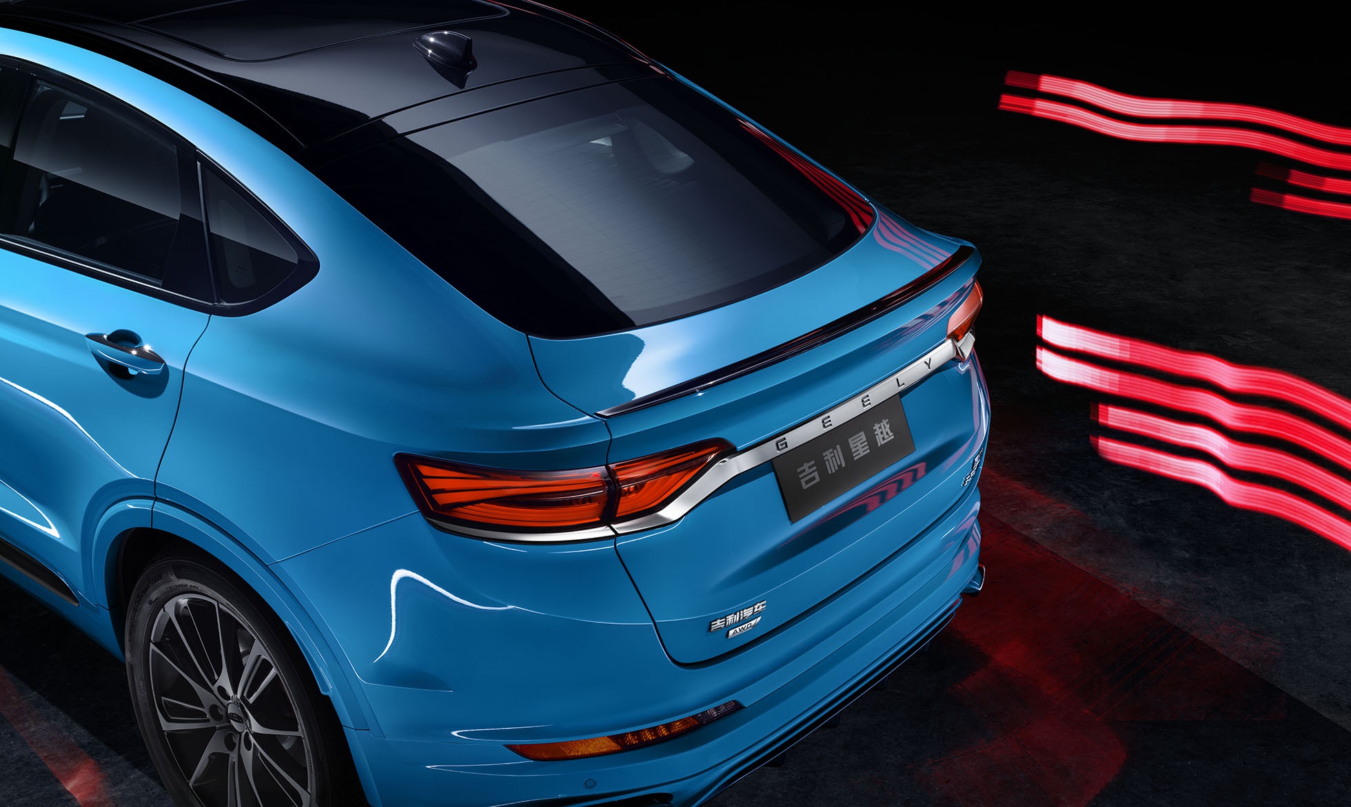 吉利星越魅影骑士限量版官图 采用亚瑟蓝配色