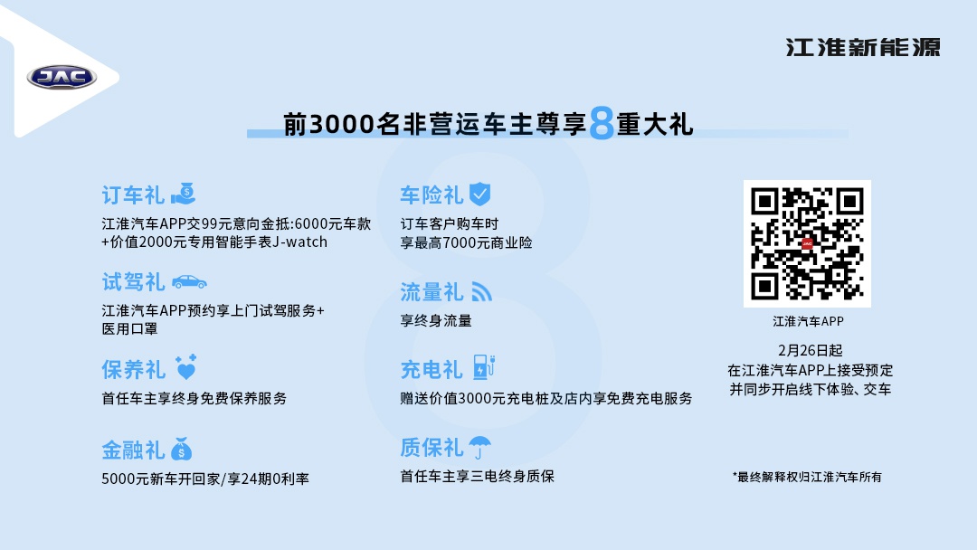 高能纯电轿跑江淮iC5 预售价15.5万元起