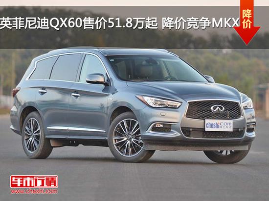 英菲尼迪QX60售价51.8万起 降价竞争MKX-图1