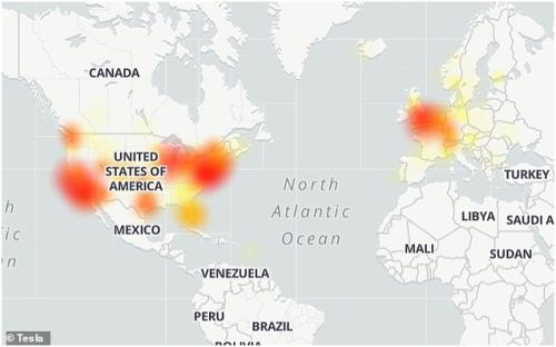 一天跌去2700亿 特斯拉系统遭遇全球性宕机