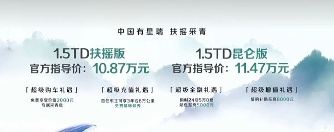 紧凑级轿车居然这么拼 吉利星瑞扶摇版上市售价10.87万