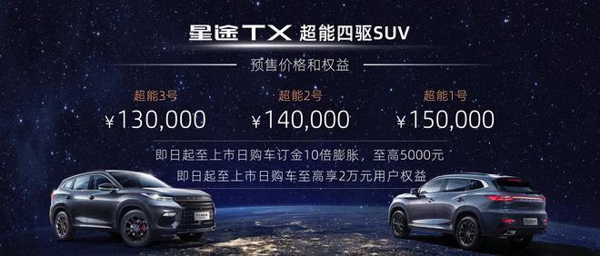 售价11.99-13.99万元 星途LX“凡尔赛版”正式上市