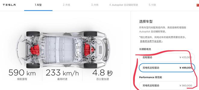 特斯拉8款车型官降 最高降34.11万元