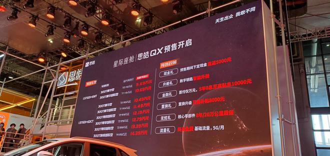 2021上海车展：江汽集团思皓QX公布预售价9.69-14.39万