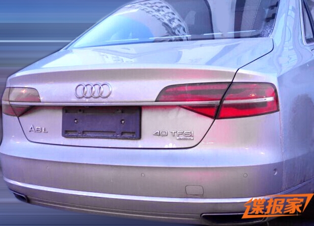或配2.0T发动机 奥迪A8L 40 TFSI谍照
