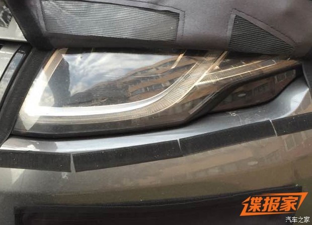 配全LED大灯 国产新款揽胜极光谍照