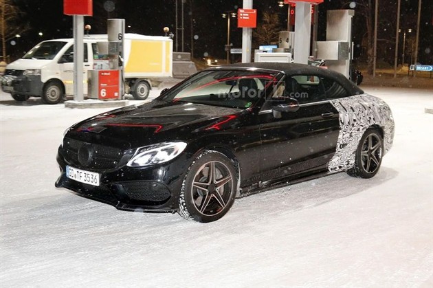 奔驰C级敞篷谍照曝光日内瓦车展亮相