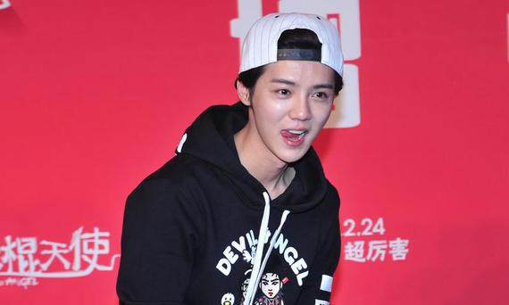 2015年12月21日，北京，电影《恶棍天使》首映红毯仪式，鹿晗。