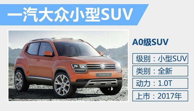 一汽大众SUV战略曝光 三款车型即将投产