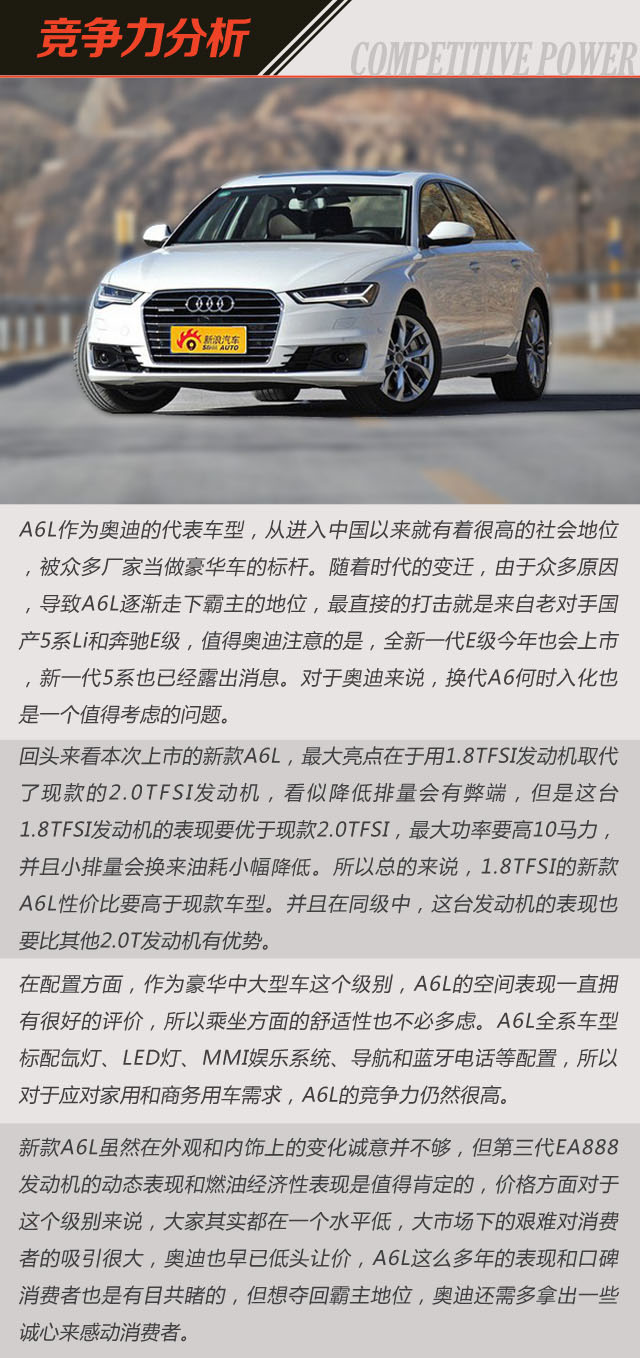 新款奥迪A6L上市 41.53万起的新车新在哪