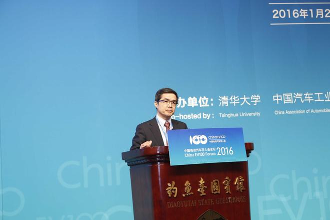 中国电动汽车百人会执行副理事长 欧阳明高