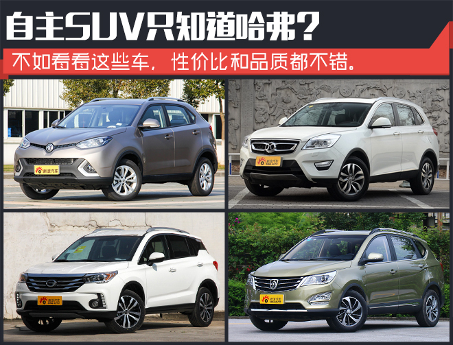 自主SUV只知道哈弗？不如看看这些车