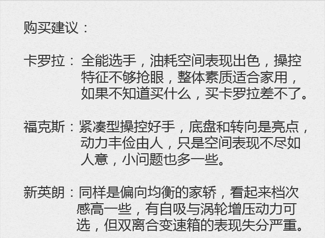 购车帮帮忙 全能合资紧凑家轿哪家强？