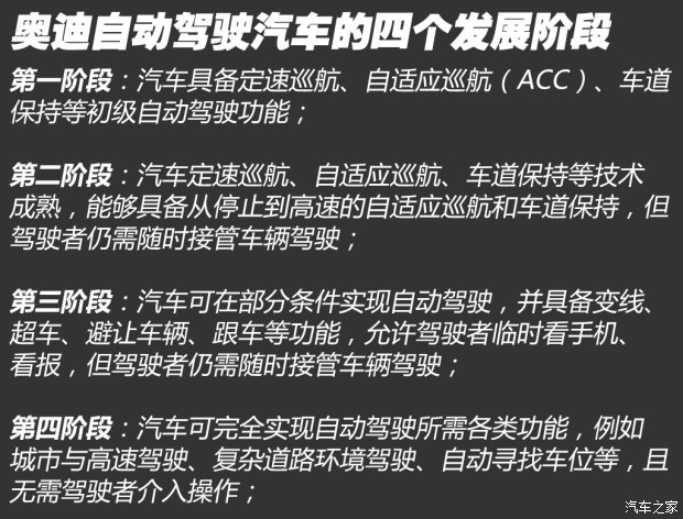 奥迪全新A8配第三阶段自动驾驶系统