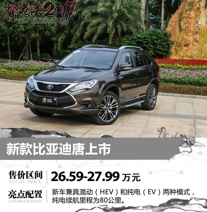 深港澳车展：新比亚迪唐售26.59万元起