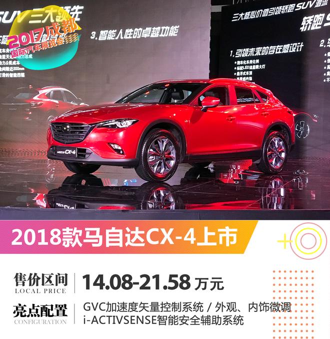 2018款马自达CX-4上市 售14.08-21.58万