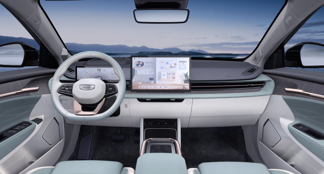 几何G6/M6内饰细节图 极简设计风格