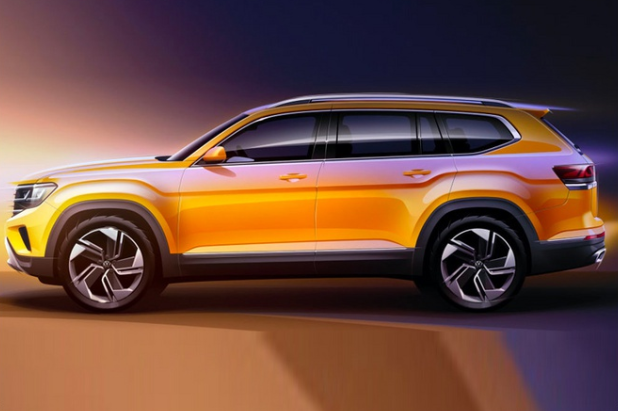 大众全新Atlas crossover渲染图！明年5月开售