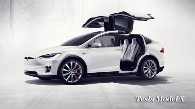 △特斯拉Model X的后门也采用了鸥翼结构