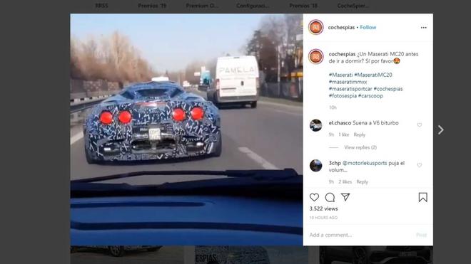 玛莎拉蒂MC20谍照曝光 将于今年5月正式发布