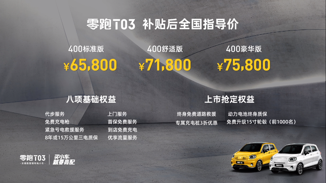 售价6.58-7.58万元 零跑T03正式上市