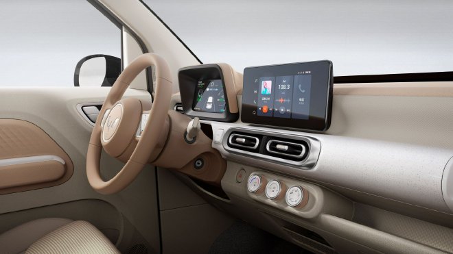 宏光MINIEV第三代马卡龙内饰亮相