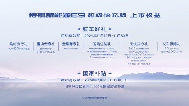 售价32.28万元起 传祺E9超级快充版正式上市