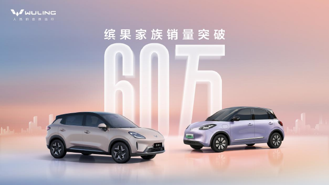 领跑A0级纯电市场 五菱缤果家族累计销量破60万辆