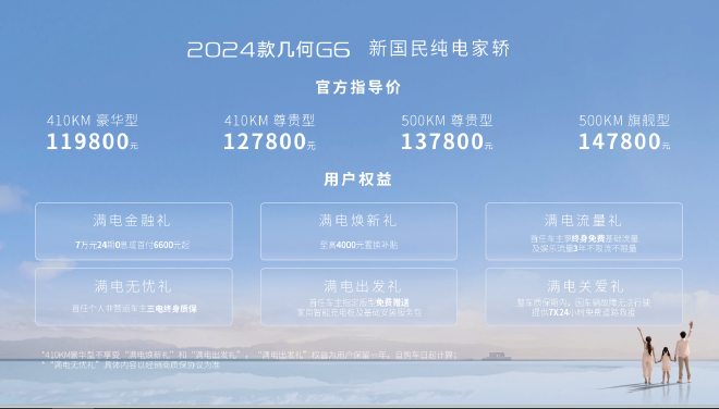 2024款几何G6上市 售价11.98-14.78万元