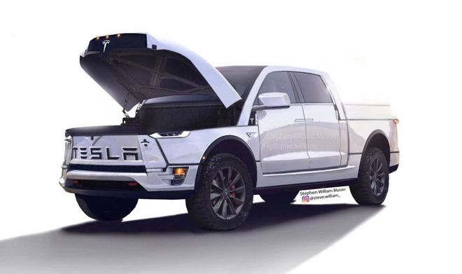 特斯拉纯电动皮卡Cybertuck主动悬挂系统疑似抄袭福特Ram 1500