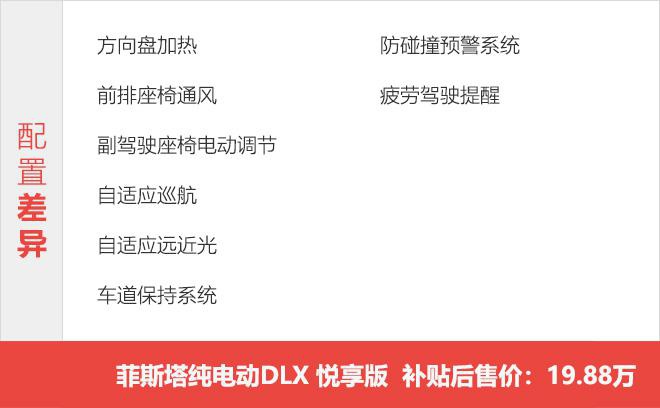 推荐中配GLX 智捷版 北京现代菲斯塔纯电动购车手册