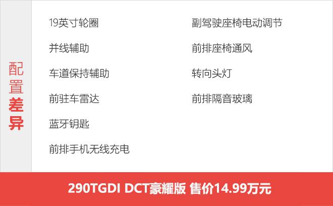 推荐290TGDI DCT豪享版 奇瑞瑞虎8 PLUS购车手册