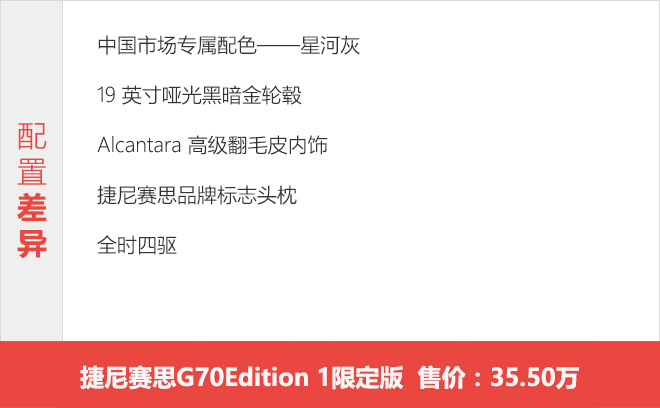 捷尼赛思G70哪个配置最合适？ 推荐入门版车型