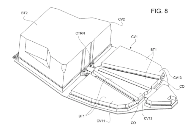 法拉利首款纯电动超跑专利图曝光 中置主电池组布局