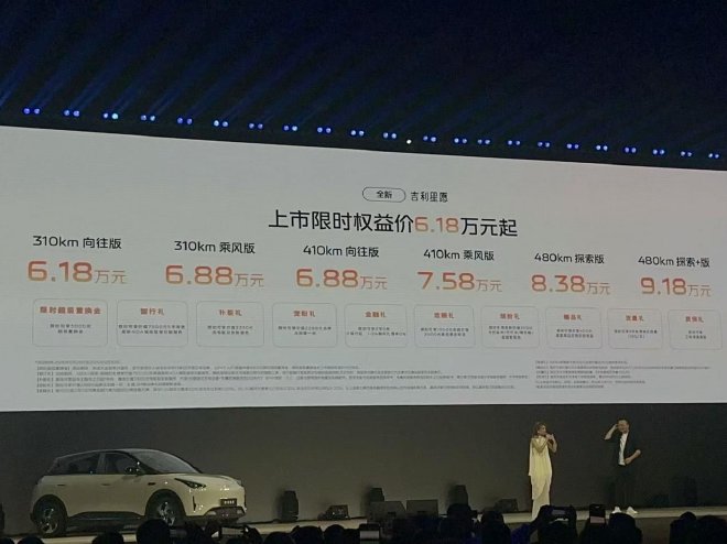 限时6.18万元起 全新吉利星愿正式上市