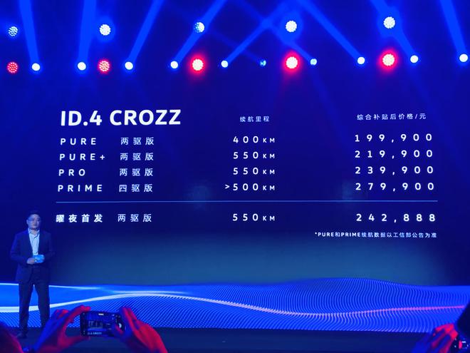 一汽-大众ID.4 CROZZ开启预售 补贴后售19.99-27.99万元