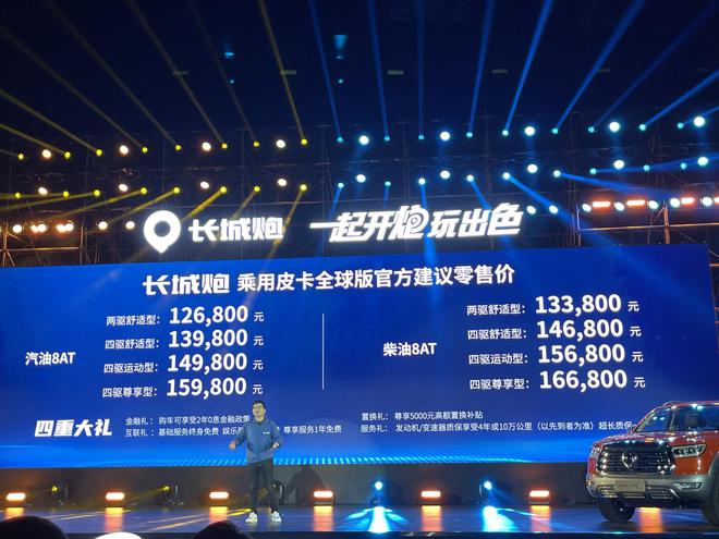 售价12.68万元起 长城炮乘用全球版车型正式上市
