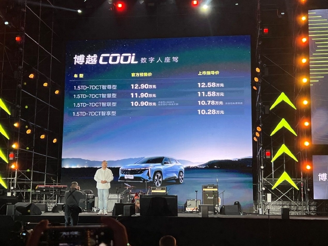 吉利博越COOL上市 售价10.28-12.58万