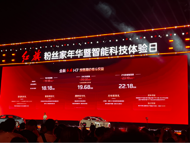 预售价18.18-22.18万元 全新红旗H7开启预售