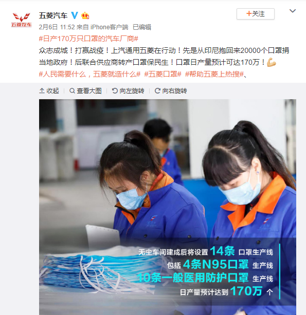 数说|最强抗“疫”外援 硬核车企转产口罩