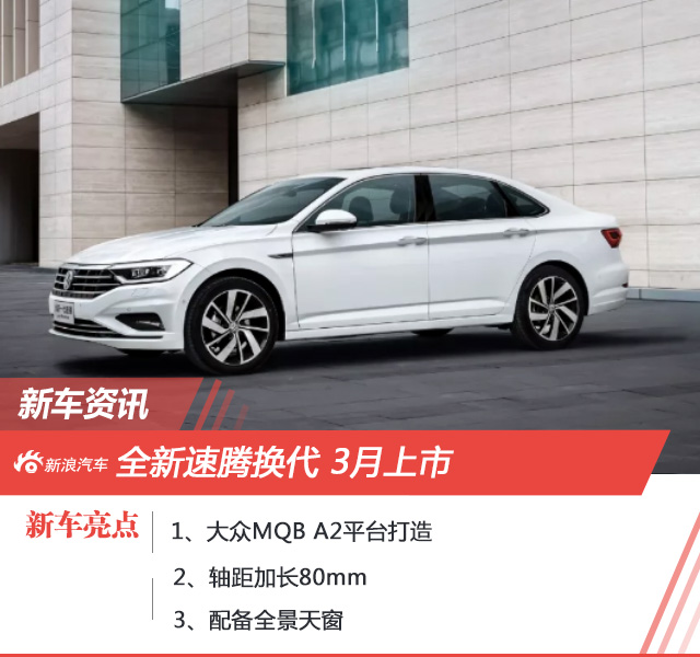 挑战B级车空间？ 全新一代速腾3月上市